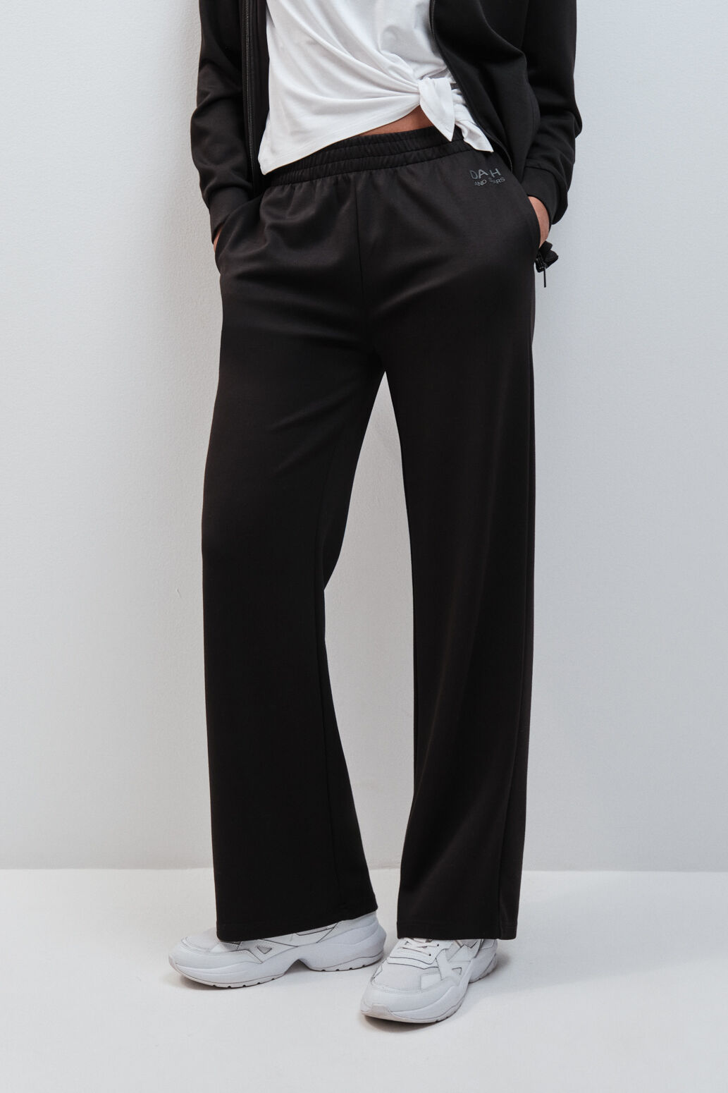 Dash and Stars Pantal&oacute;n largo tacto suave negro