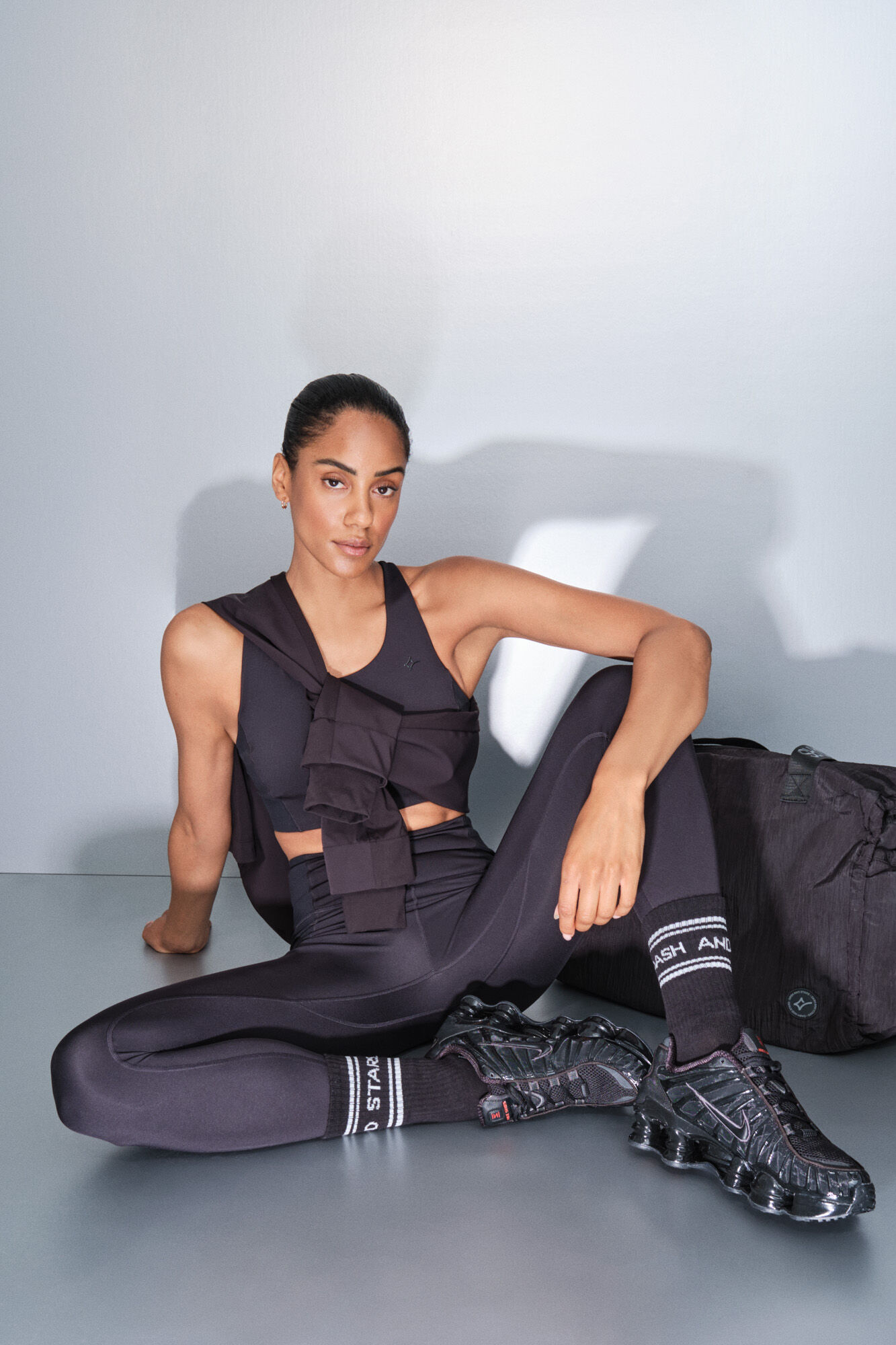 Dash and Stars Sujetador deportivo 4D Stretch negro negro