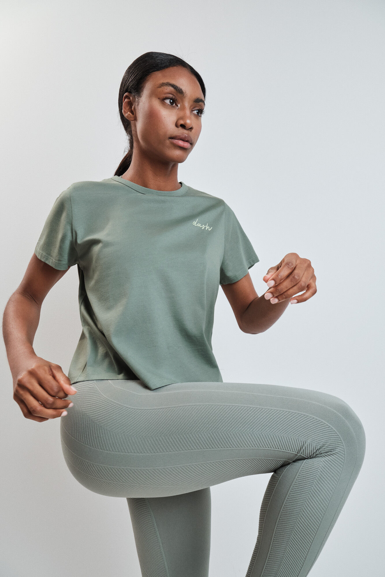 Dash and Stars Camiseta manga corta extra suave verde