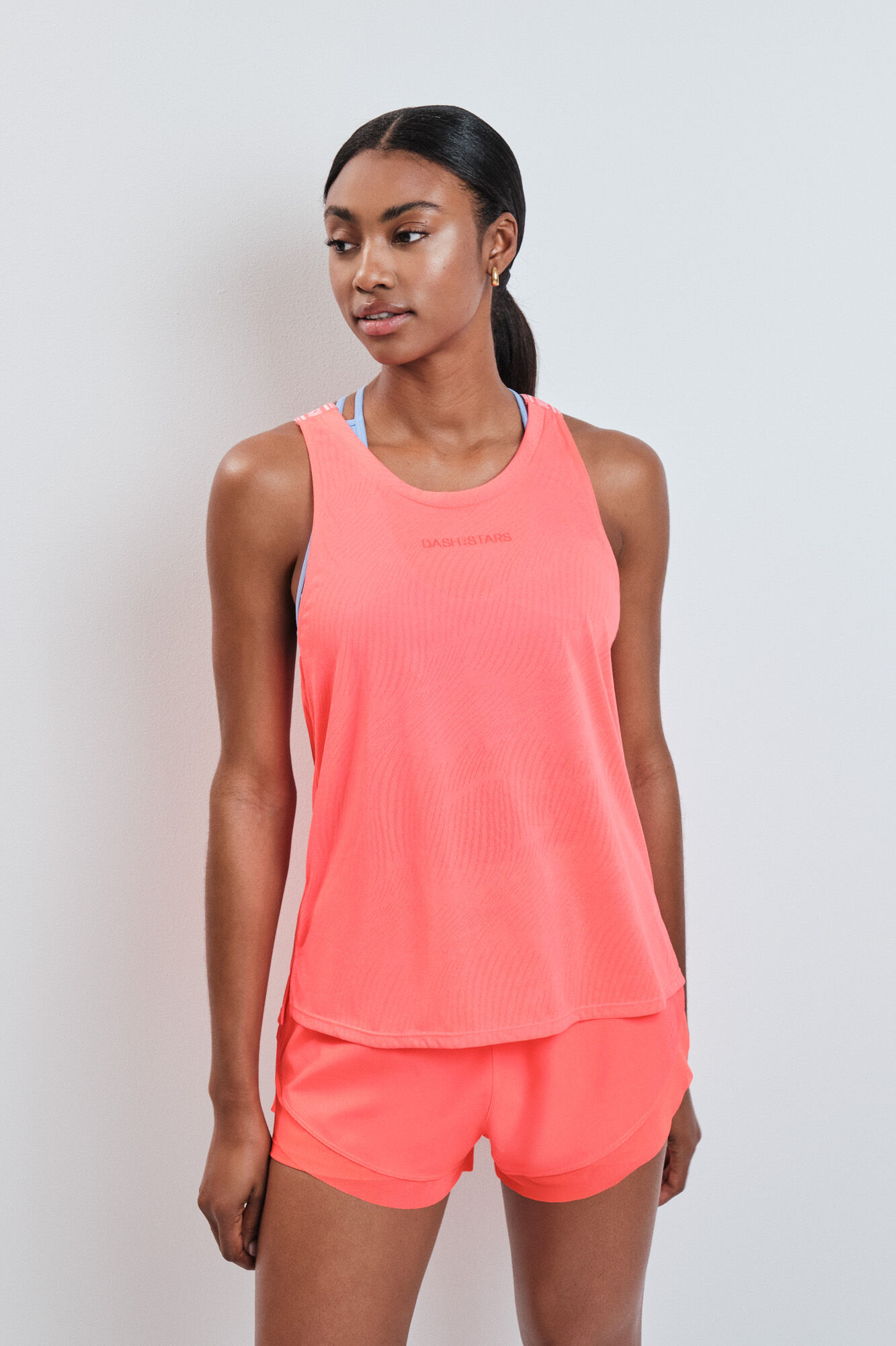 Dash and Stars Camiseta sin mangas halter roja rojo