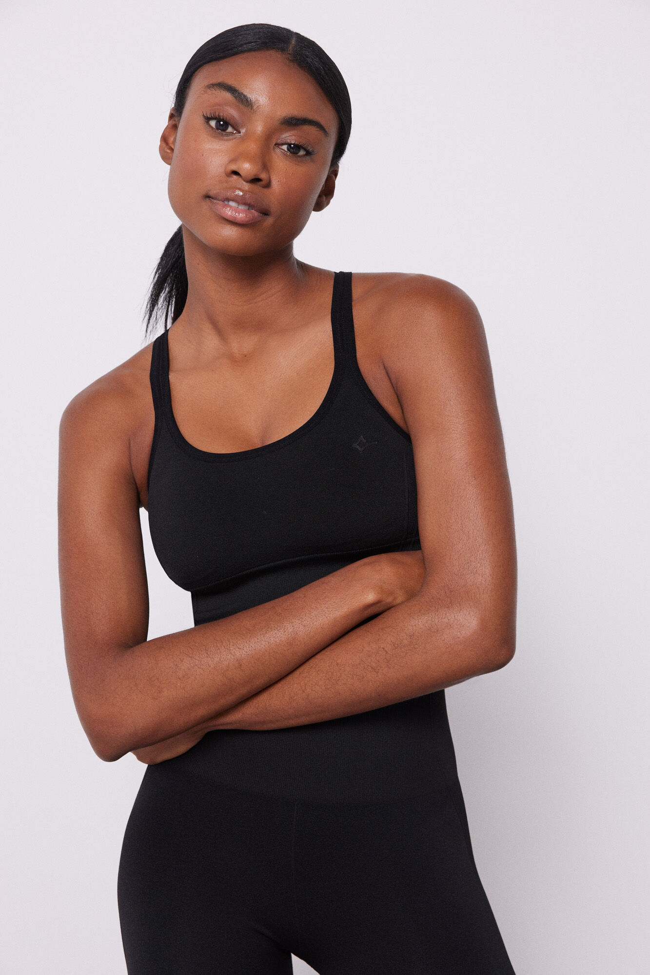 Dash and Stars Black Seamless Comfort sports bra black