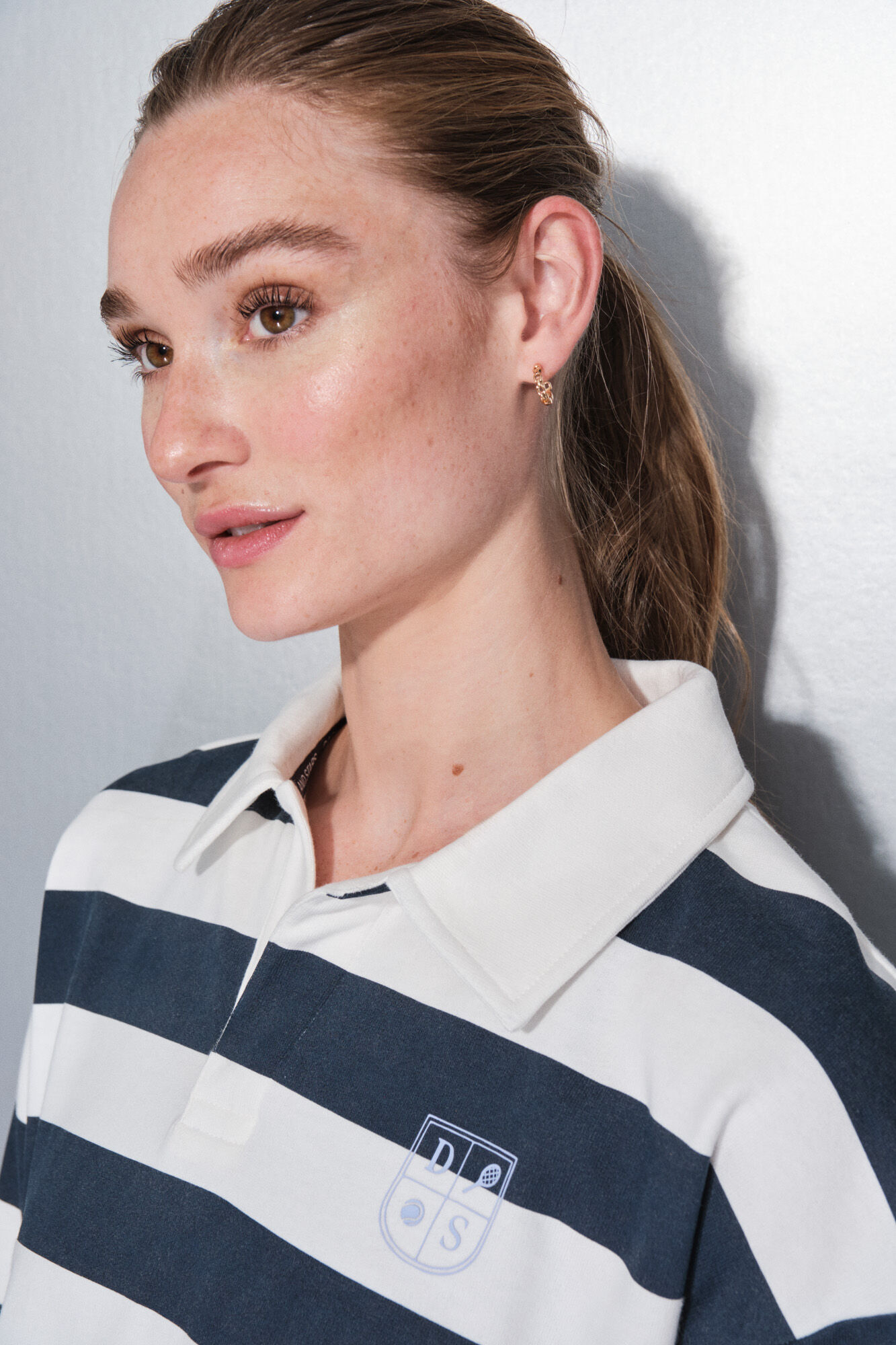 Dash and Stars Sudadera felpa 100% algod&oacute;n estampado rayas