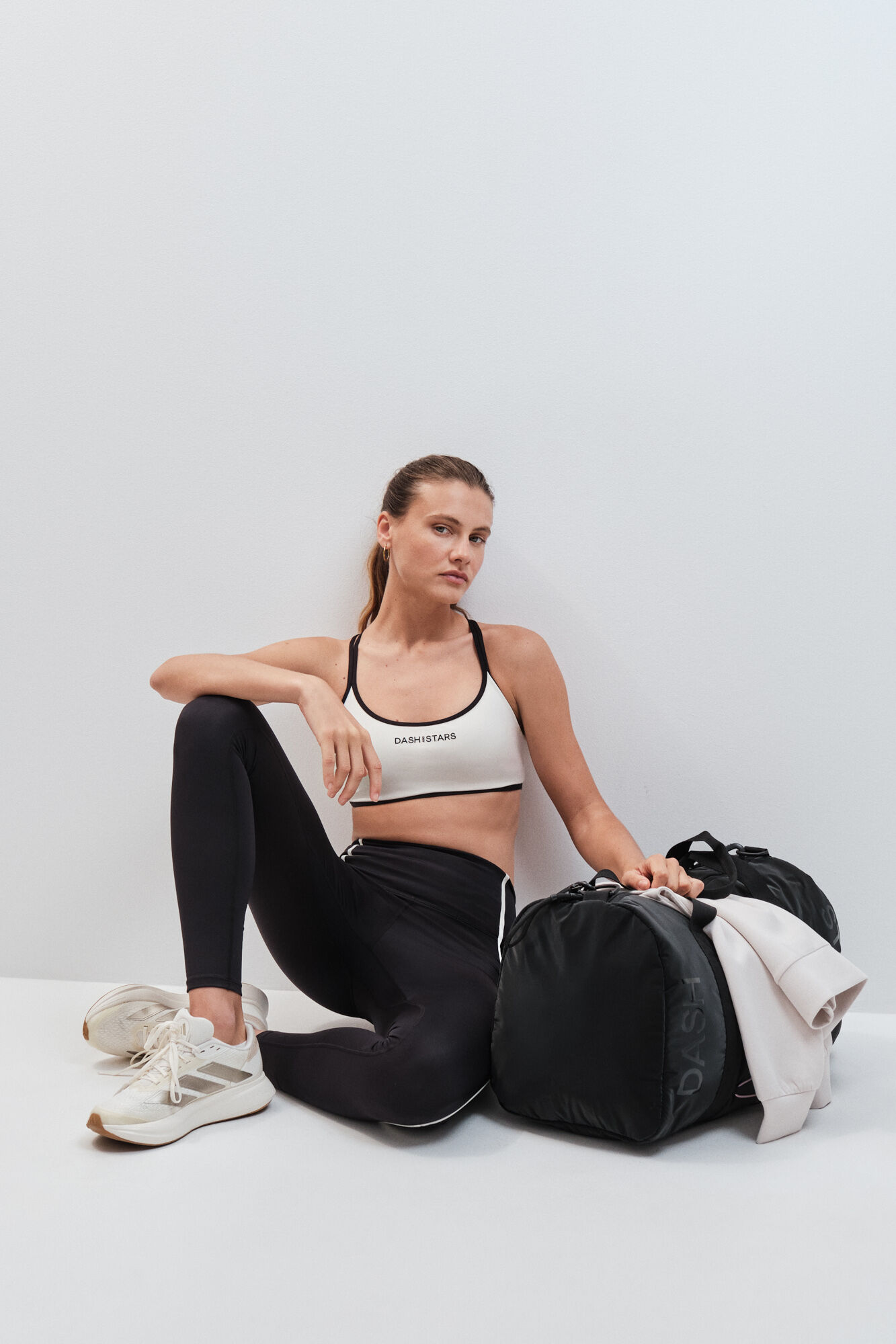 Dash and Stars Legging comprida 4D STRETCH preta preto