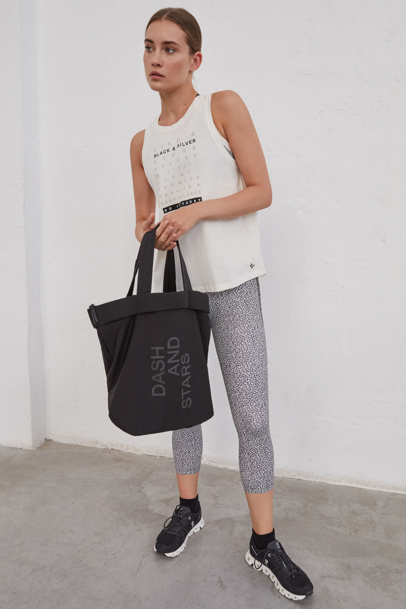 Dash and Stars Bolso tote negro negro