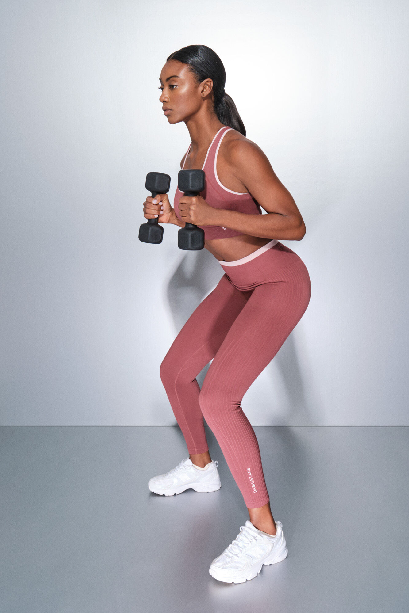 Dash and Stars Leggings largos SEAMLESS COMFORT rosa