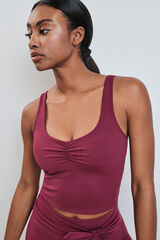 Dash and Stars Burgundy sports top SOFT MOVE red