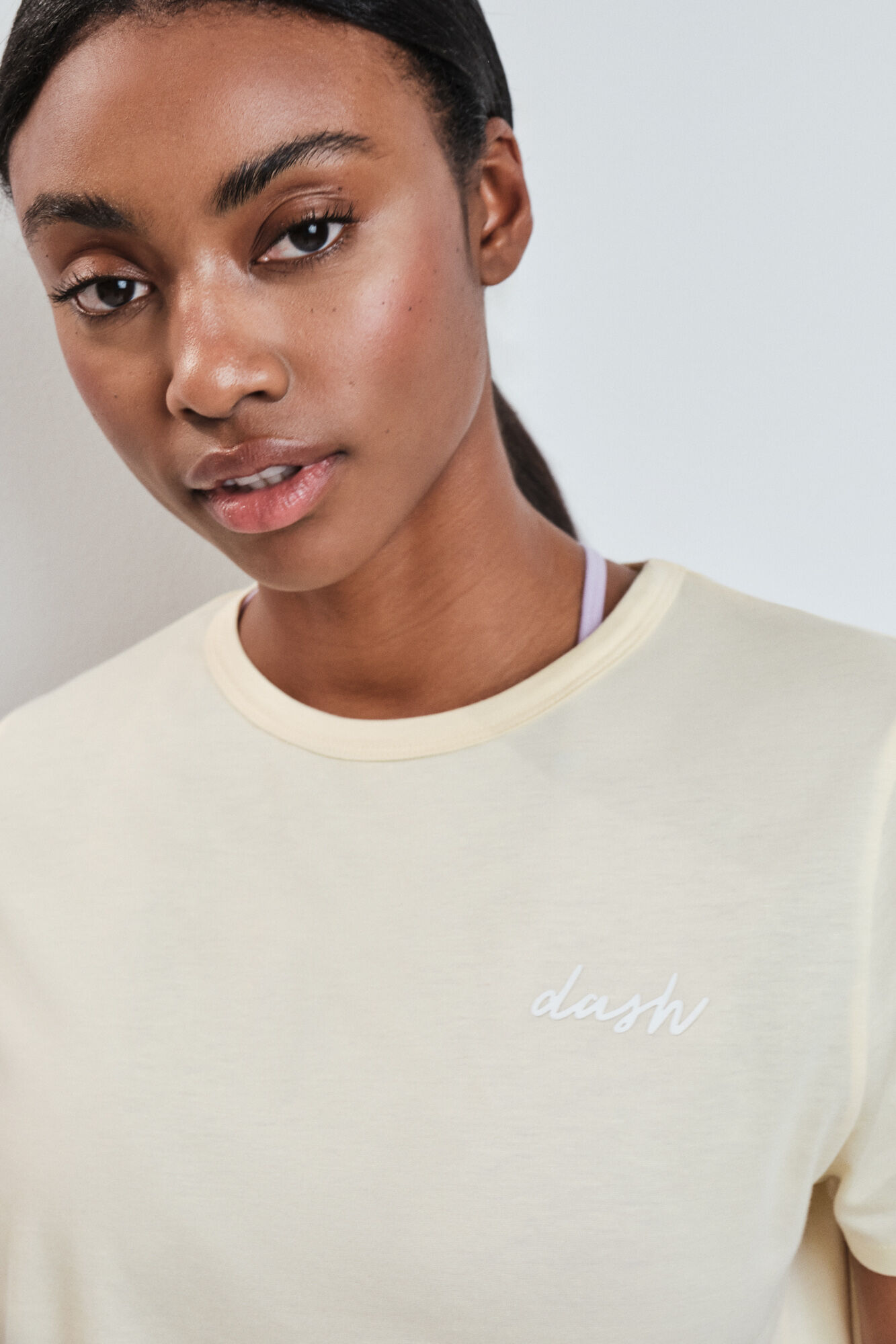 Dash and Stars T-shirt de manga curta extrassuave amarela amarelo
