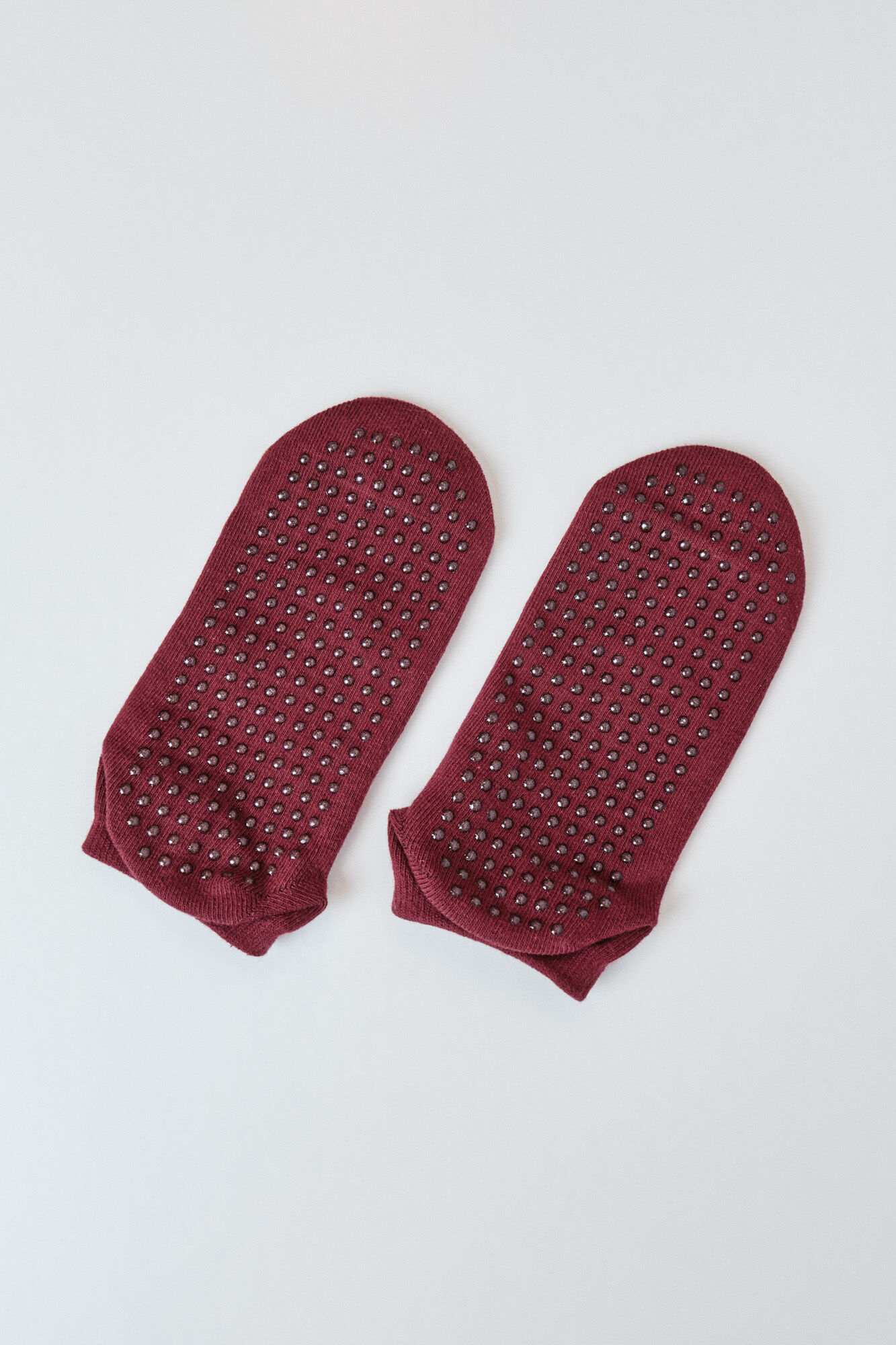 Dash and Stars Calcetines algod&oacute;n zapatilla ballet granate rojo
