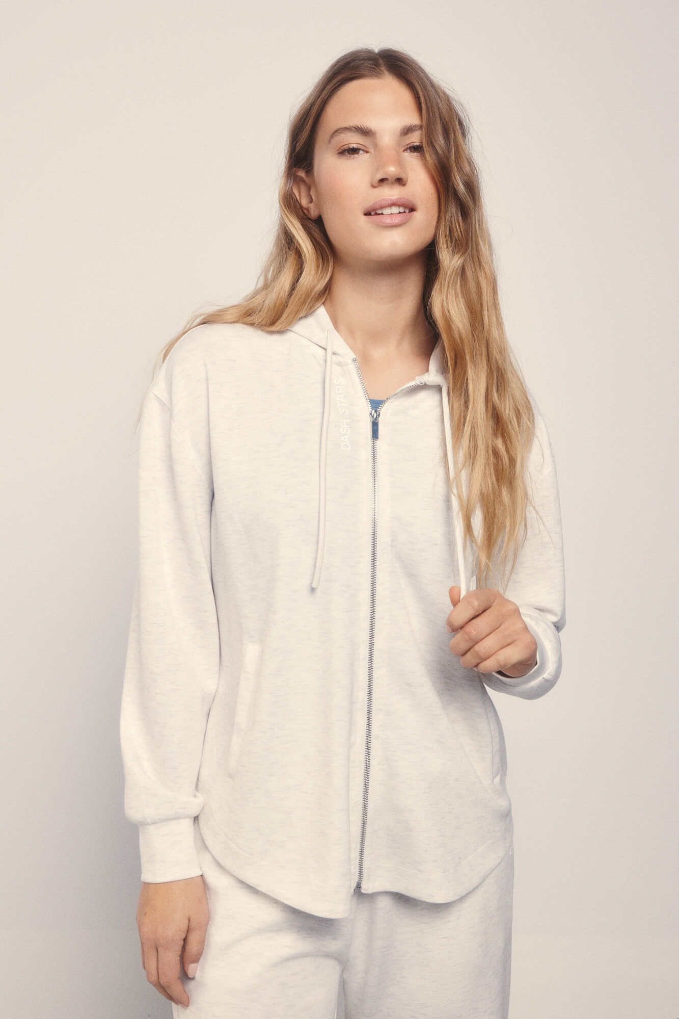 Dash and Stars Jaqueta modal cinza soft touch