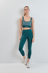 Dash and Stars Blue SEAMLESS COMFORT crop leggings blue
