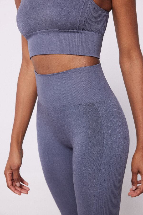 Grey Seamless Comfort leggings, Women's sports trousers