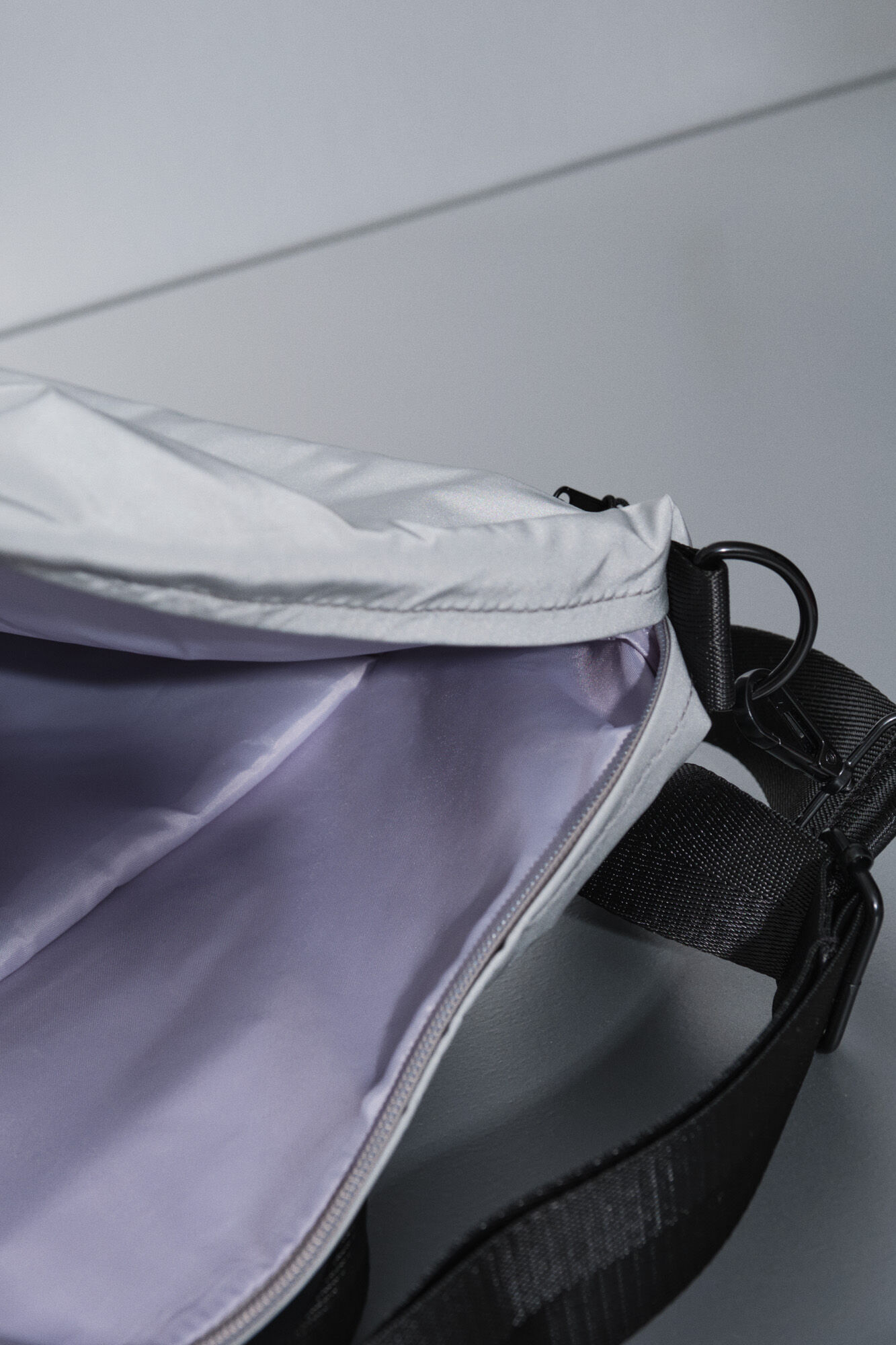 Dash and Stars Multiway metallic effect nylon backpack grey