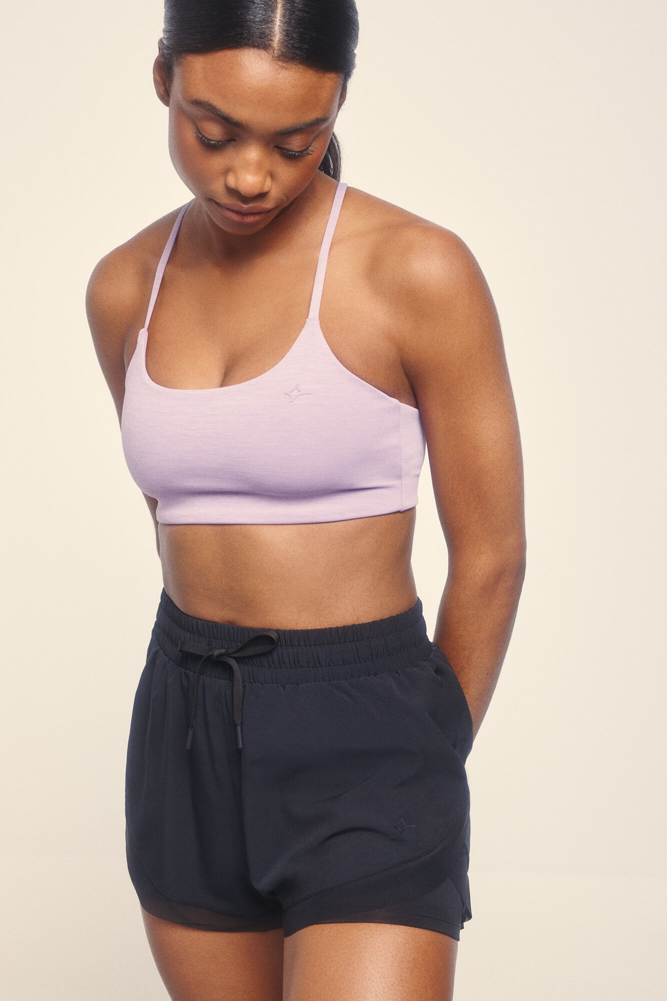 Dash and Stars Ultra light black mesh short black