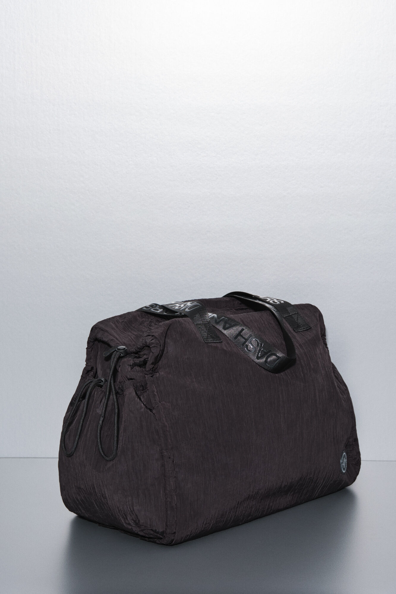 Dash and Stars Mala de viagem de nylon acetinado preto preto