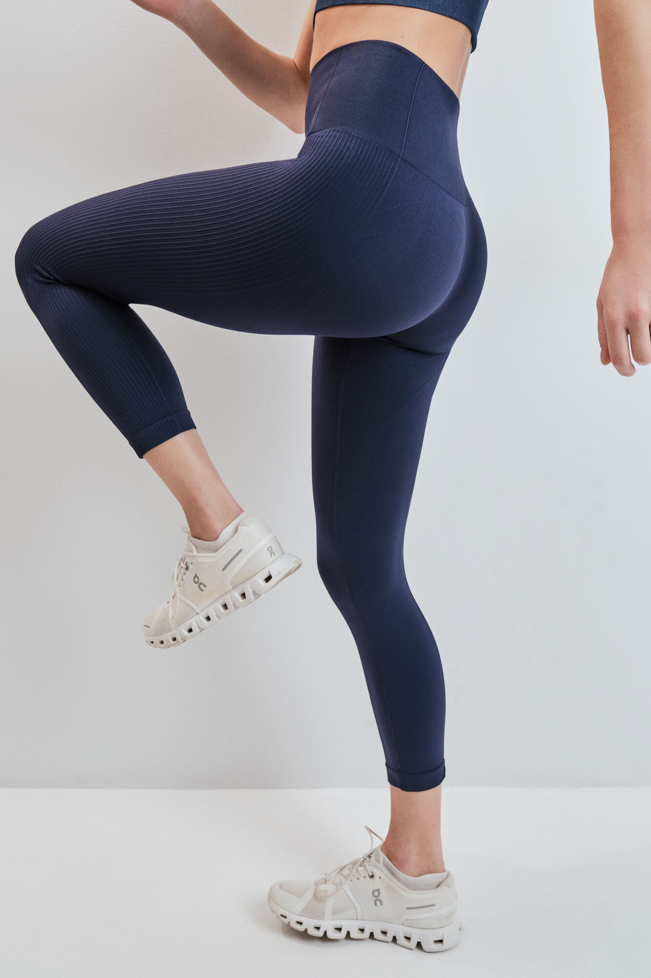 Dash and Stars Leggings SEAMLESS COMFORT crop azul