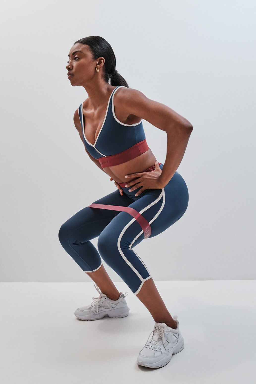 Dash and Stars Soutien desportivo 4D Stretch azul-escuro
