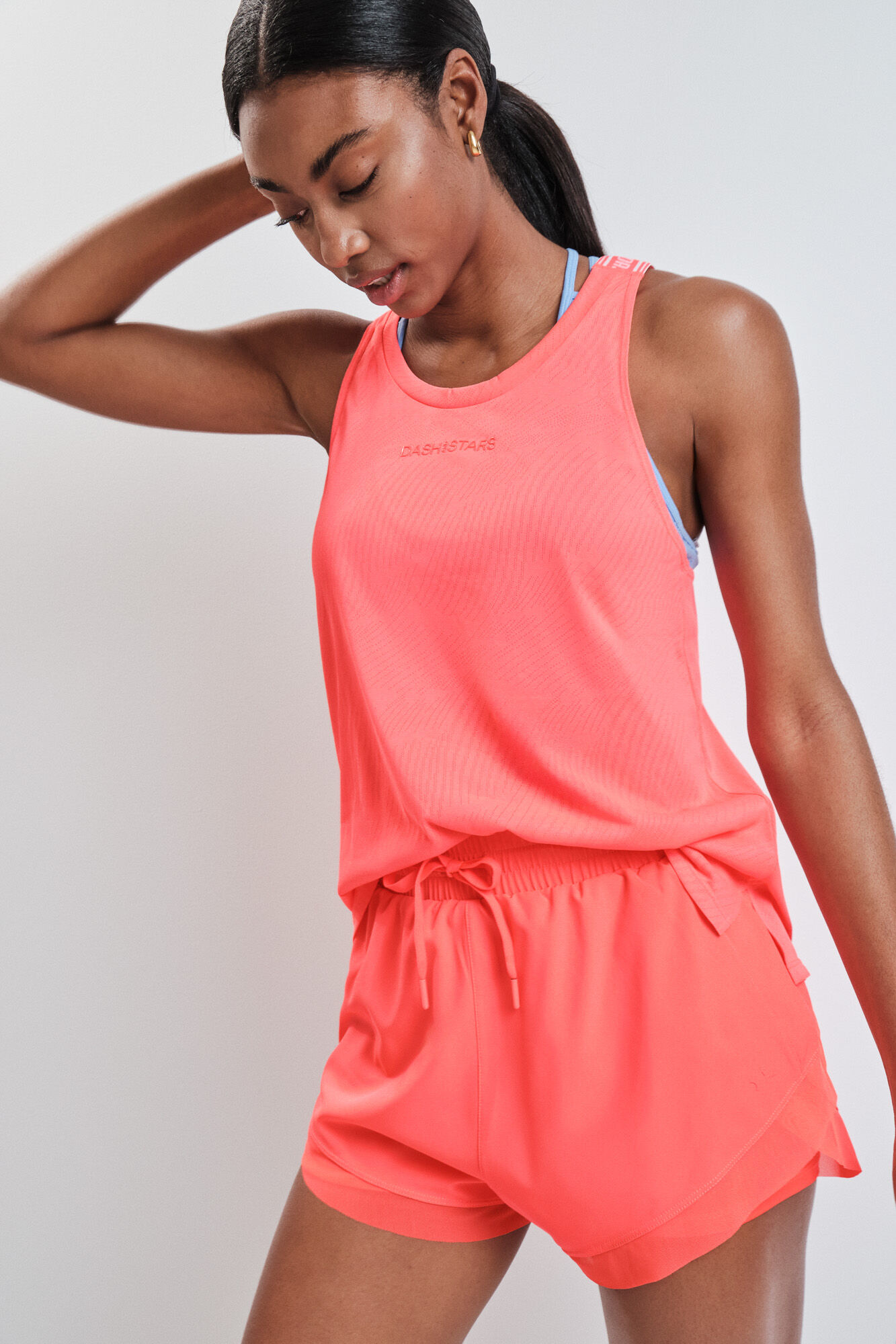 Dash and Stars Short ultra ligero malla rojo