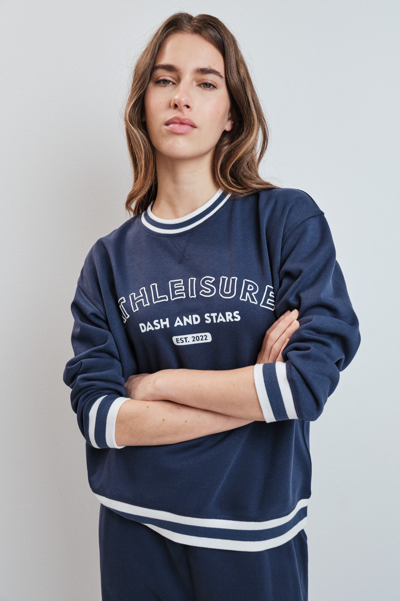 Dash and Stars Sudadera college felpa azul azul