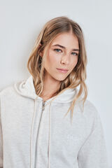 Dash and Stars Chaqueta capucha viscosa suave gris gris