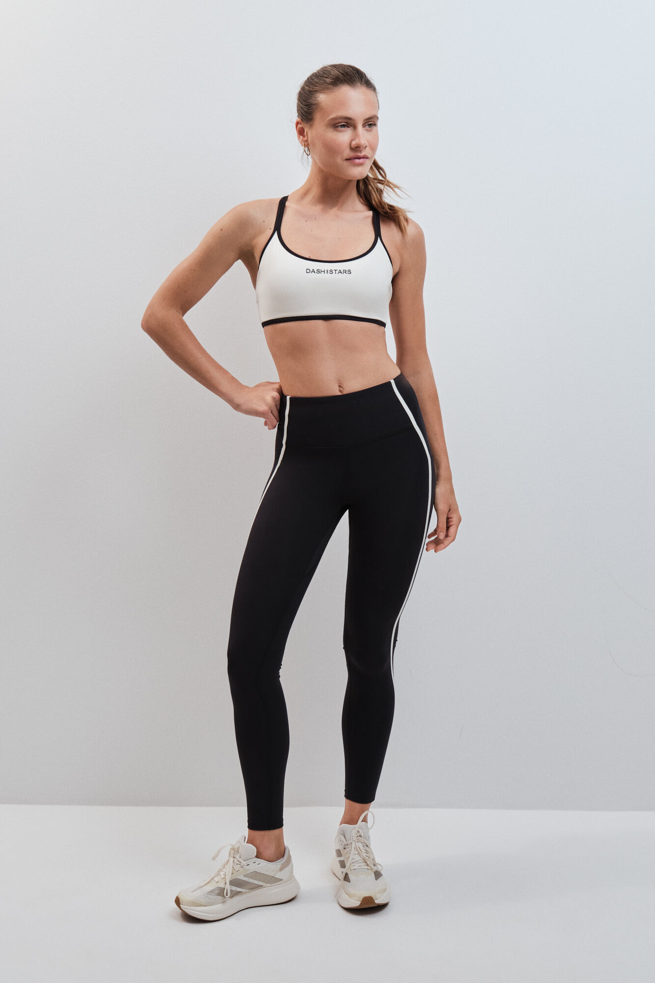 Dash and Stars Legging comprida 4D STRETCH preta preto