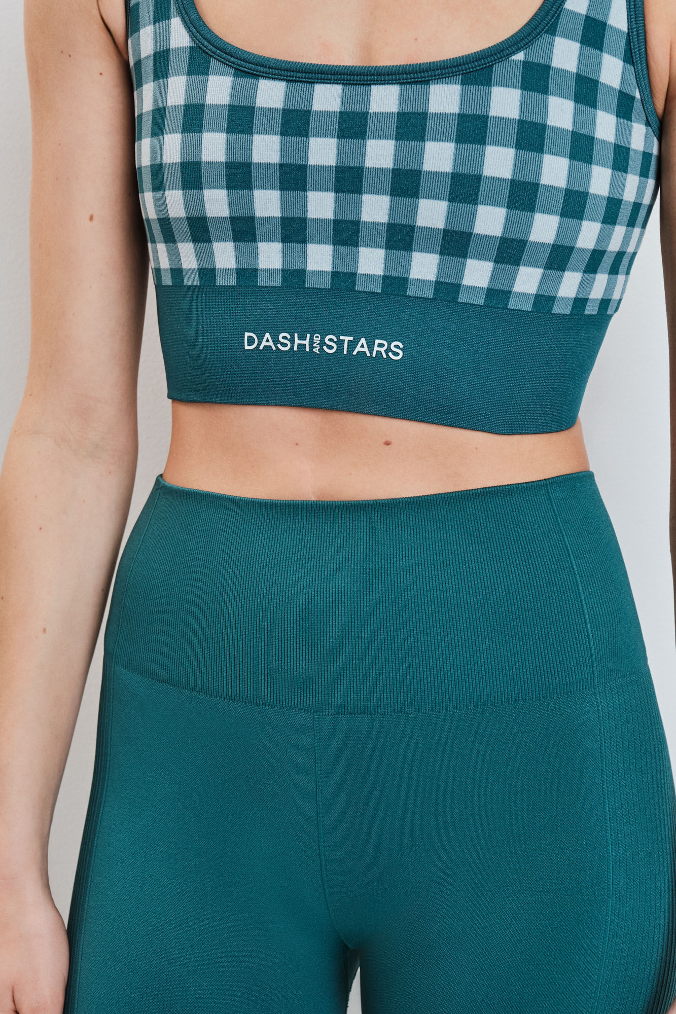 Dash and Stars Blue SEAMLESS COMFORT crop leggings blue