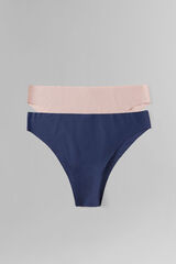 Dash and Stars Laser cut blue Brazilian briefs blue