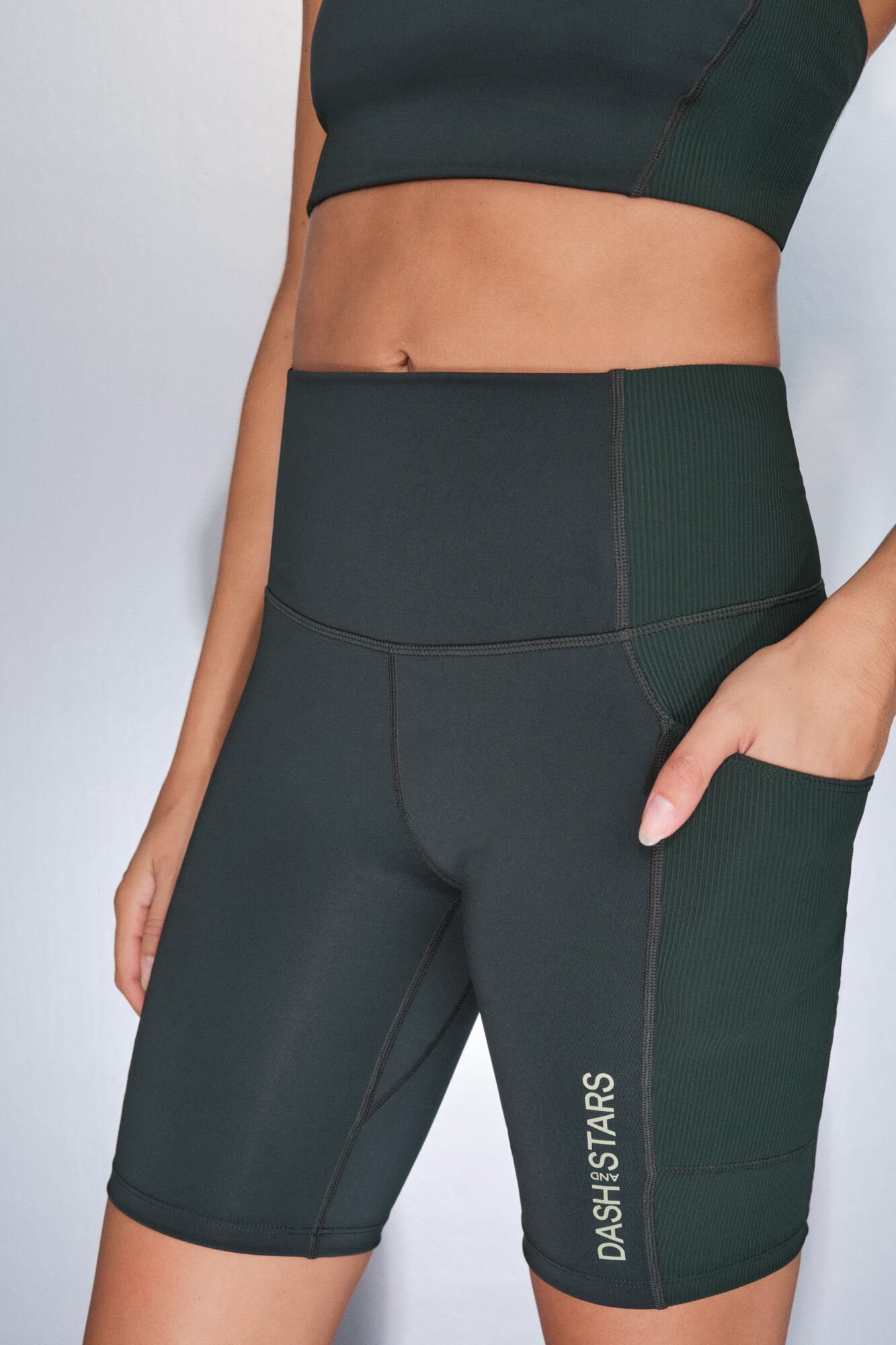 Dash and Stars Leggings 4D STRETCH ciclista verde