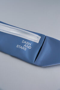 Dash and Stars Ri&ntilde;onera azul metalizado