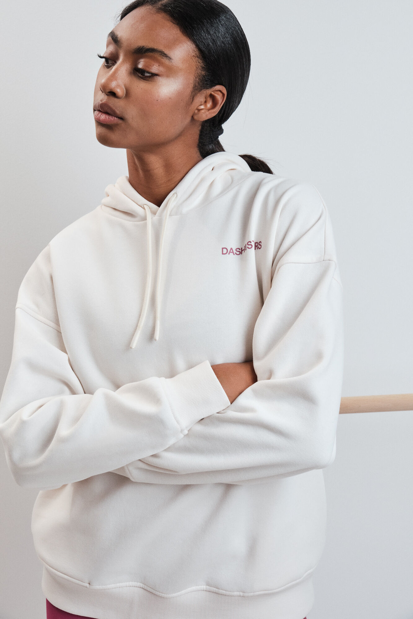 Dash and Stars Sudadera felpa algod&oacute;n blanco beige