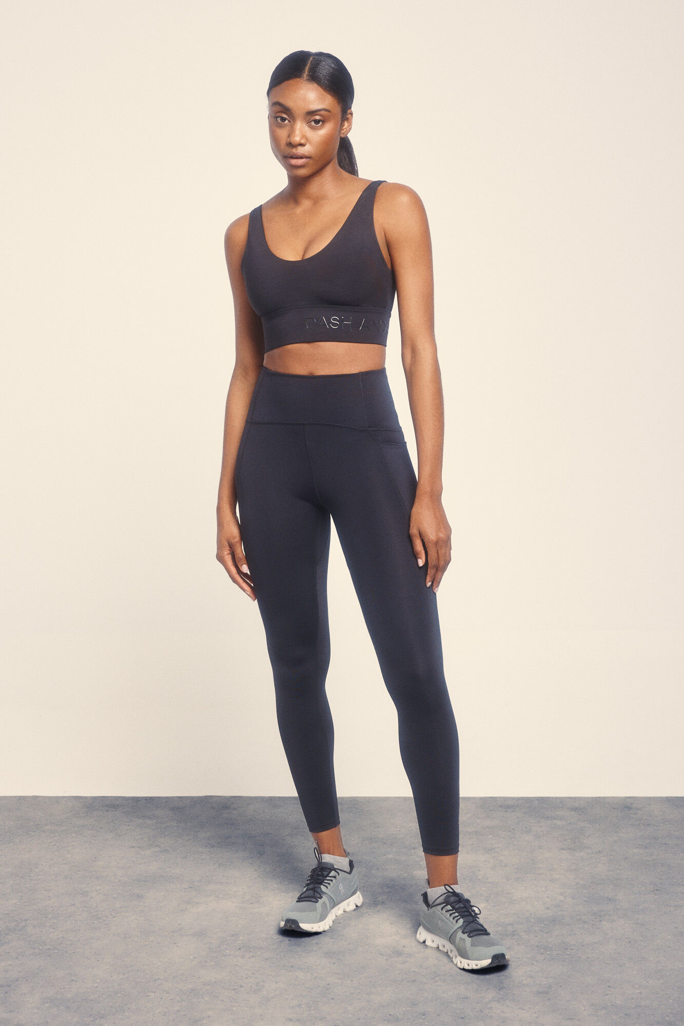 Dash and Stars Legging negro microfibra 4D Strecht