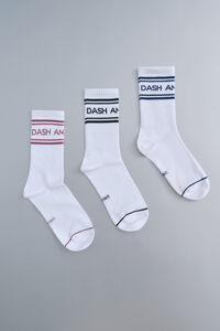 Dash and Stars Pack 3 calcetines algod&oacute;n logo