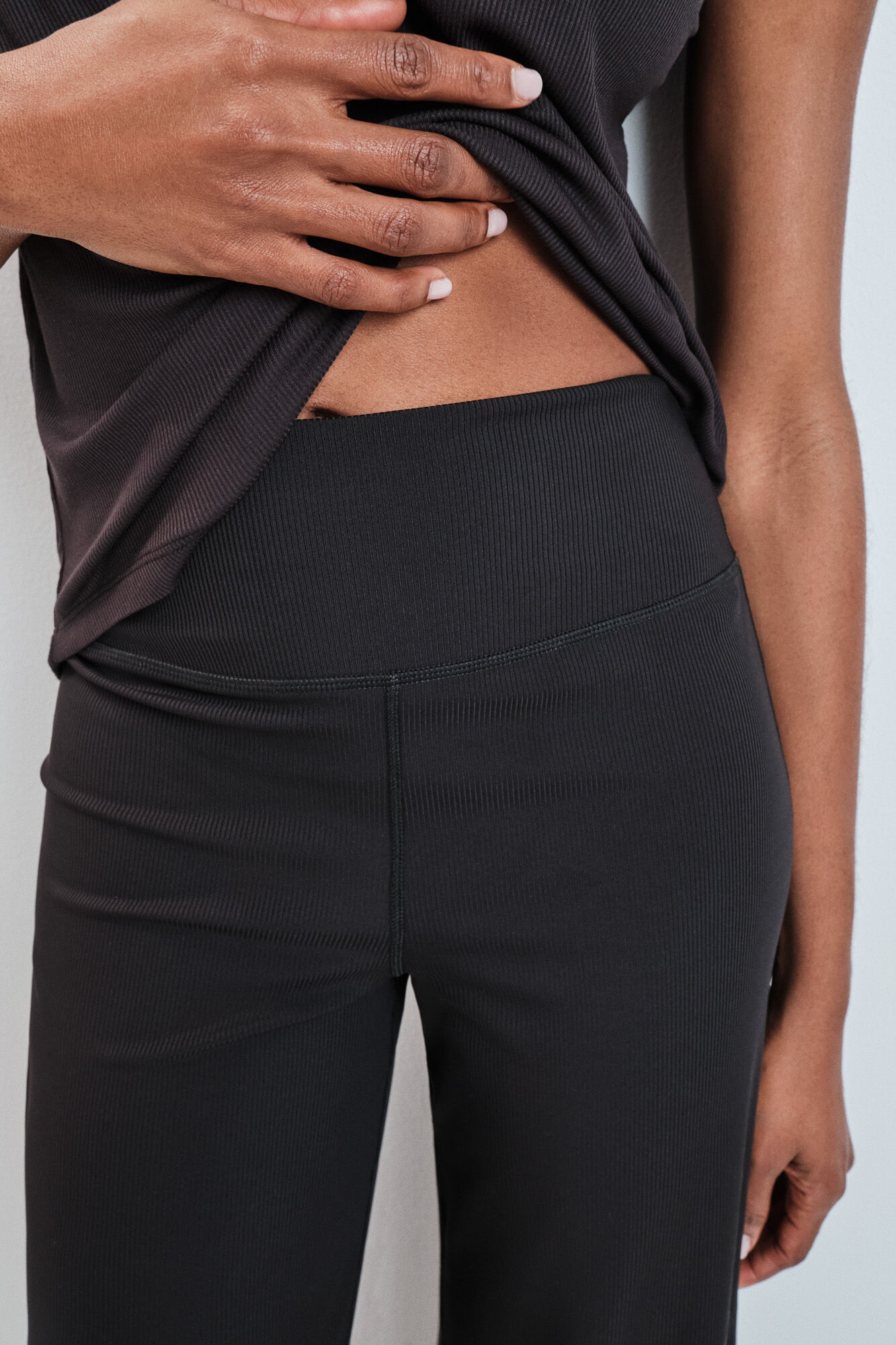 Dash and Stars Pantal&oacute;n largo palazzo rib negro negro