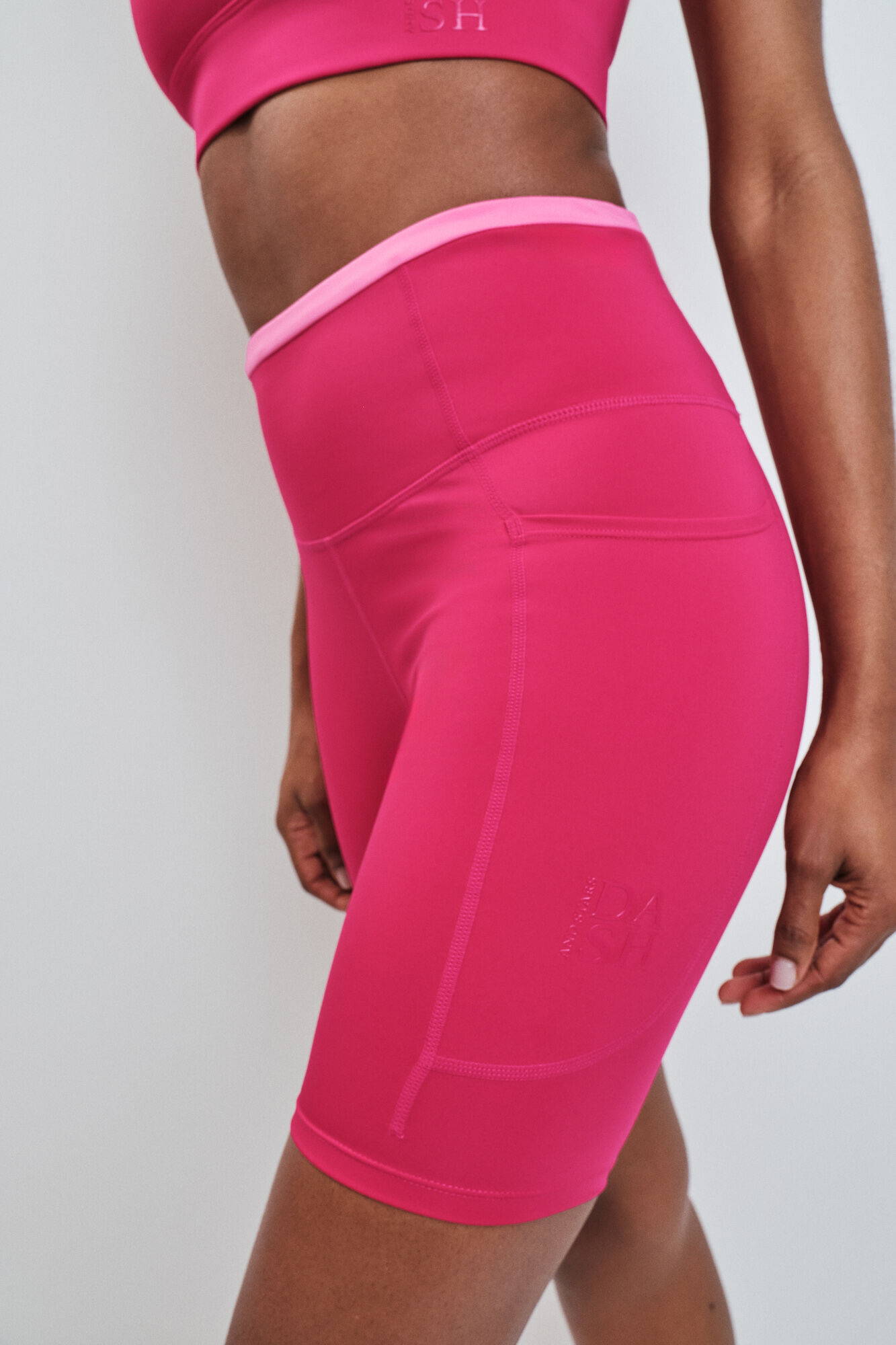 Dash and Stars Leggings ciclista rosa 4D STRETCH