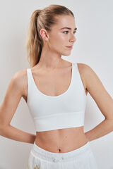 Dash and Stars Sujetador deportivo crop 4D Stretch blanco blanco