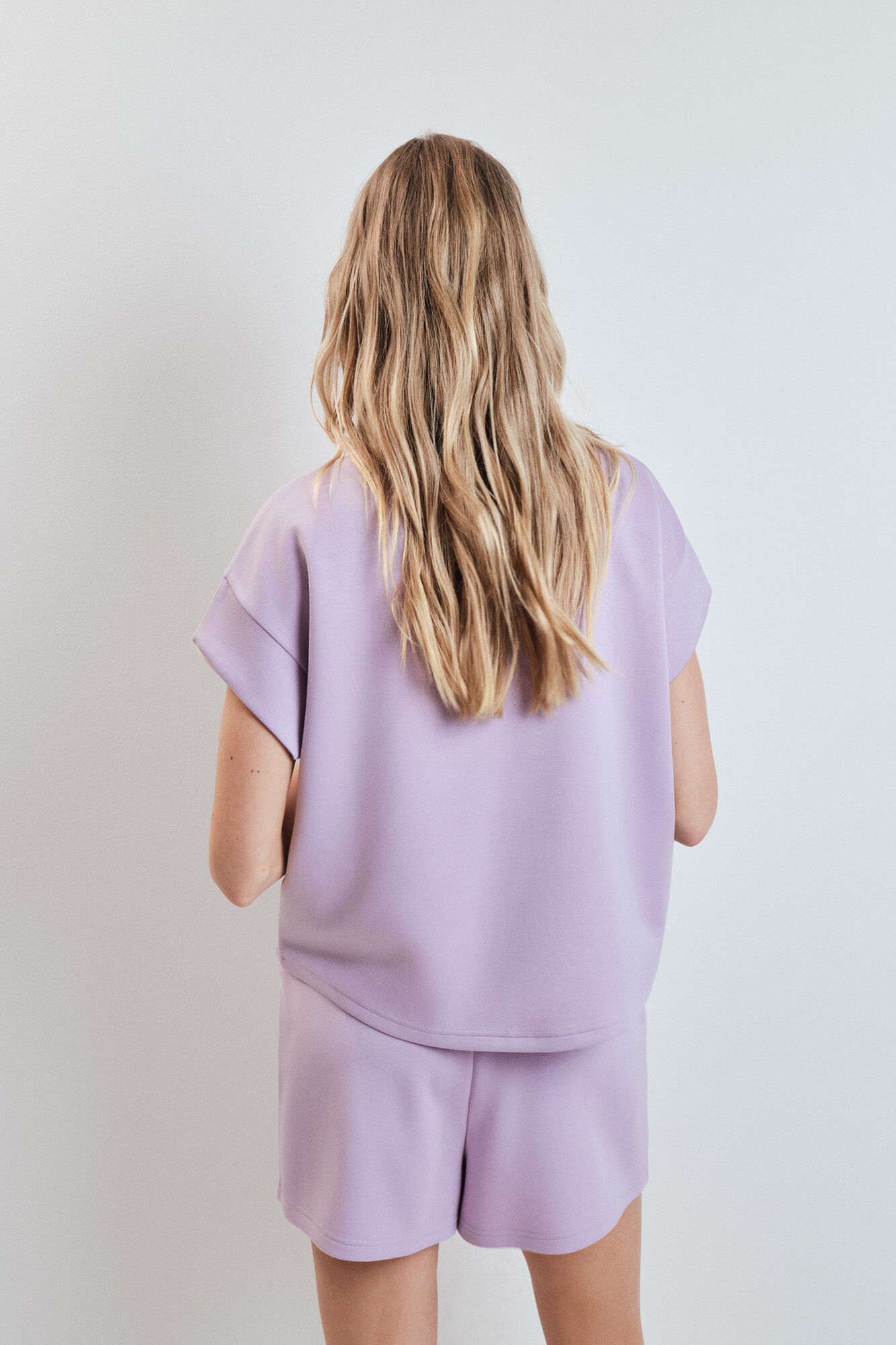 Dash and Stars Pink soft viscose wide short pink