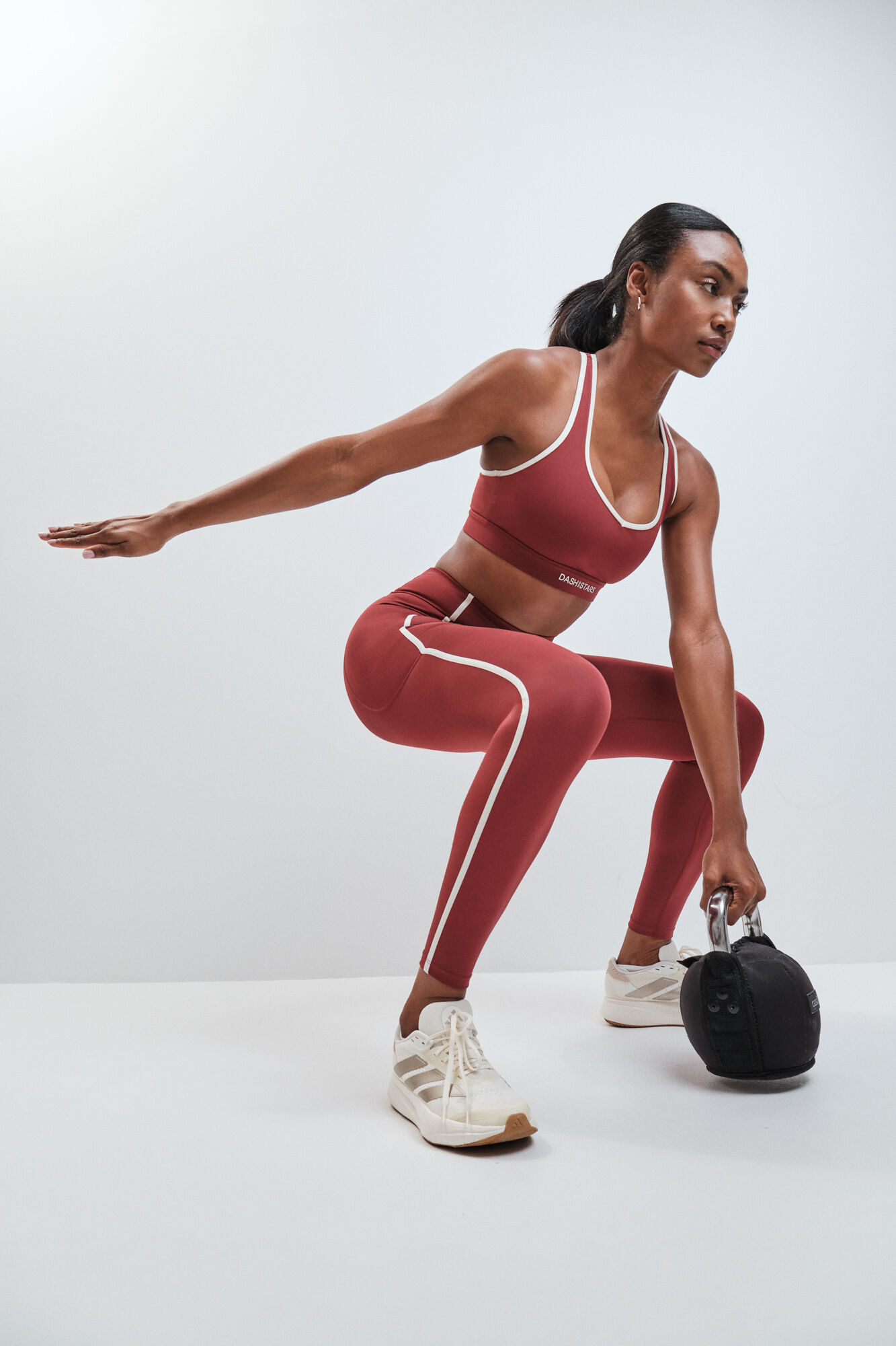 Dash and Stars Legging comprida 4D STRETCH bordeaux
