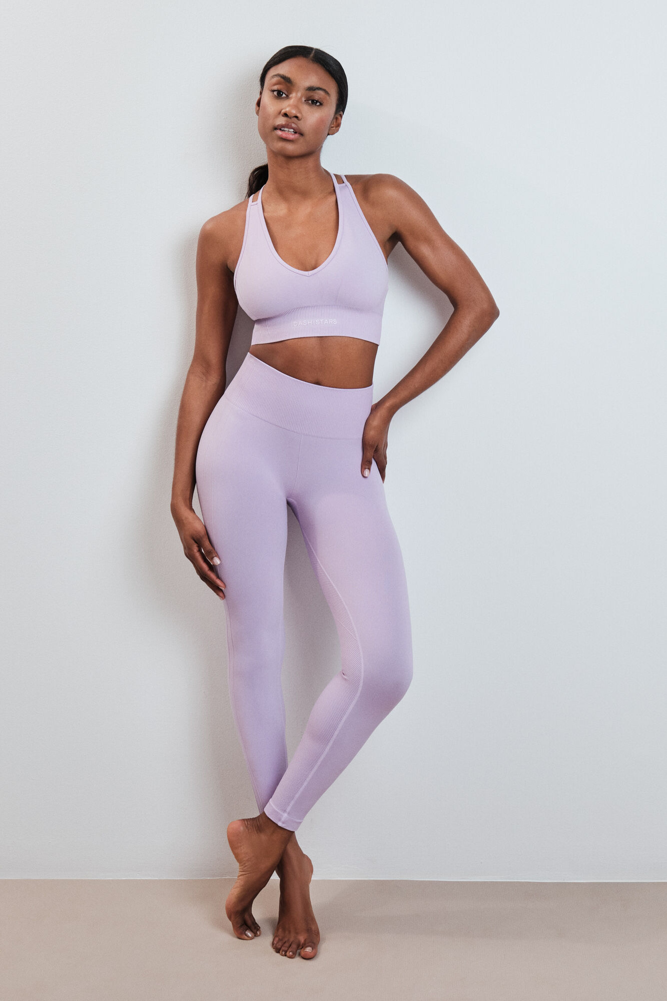 Dash and Stars Lilac sports bra SEAMLESS COMFORT pink