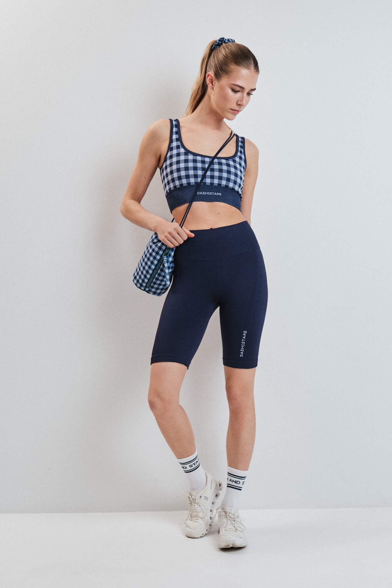 Dash and Stars Leggings SEAMLESS COMFORT ciclista azul