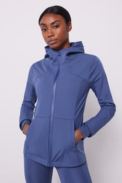 Dash and Stars Blue water-repellent technical jacket blue