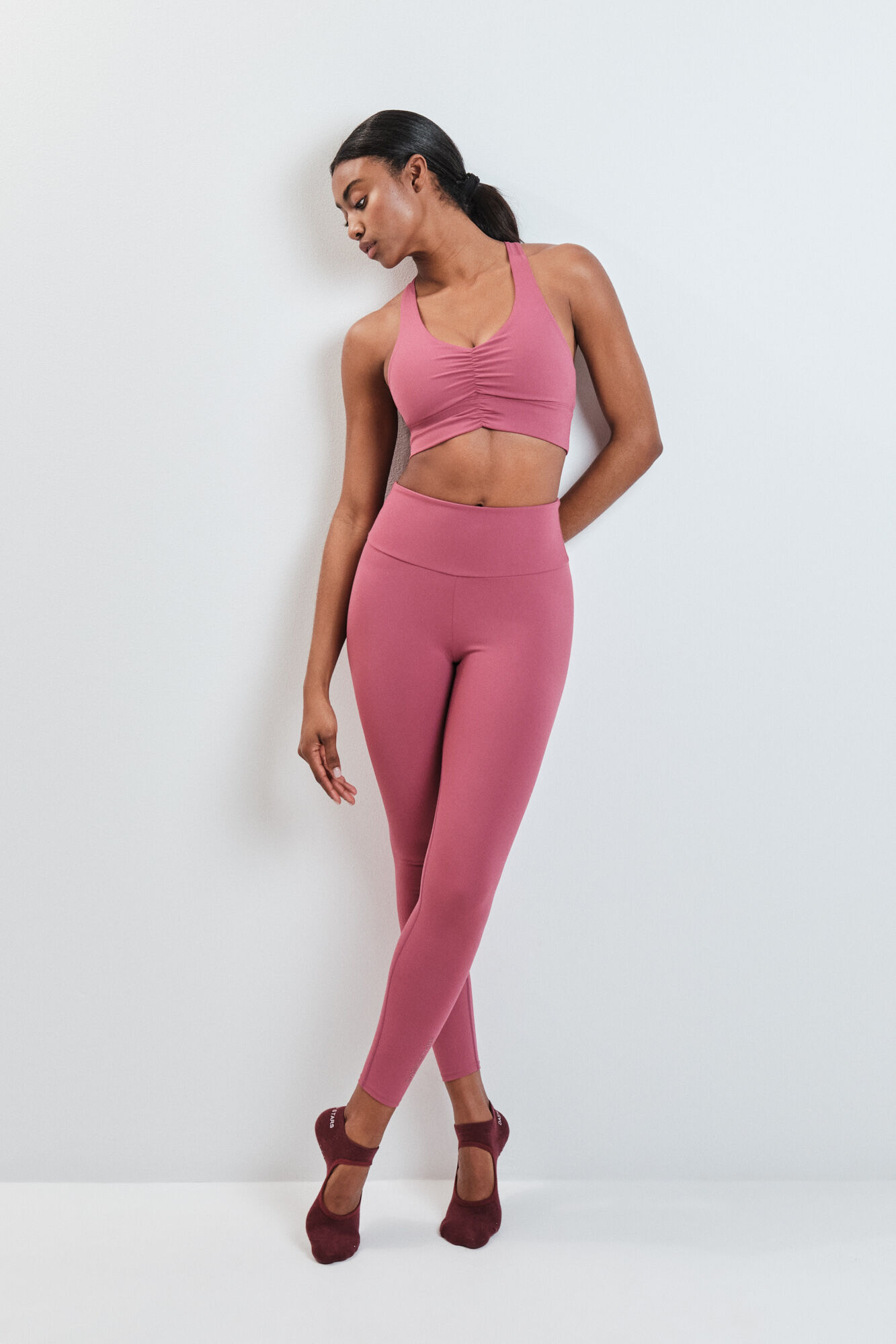 Dash and Stars Pink long leggings SOFT MOVE pink