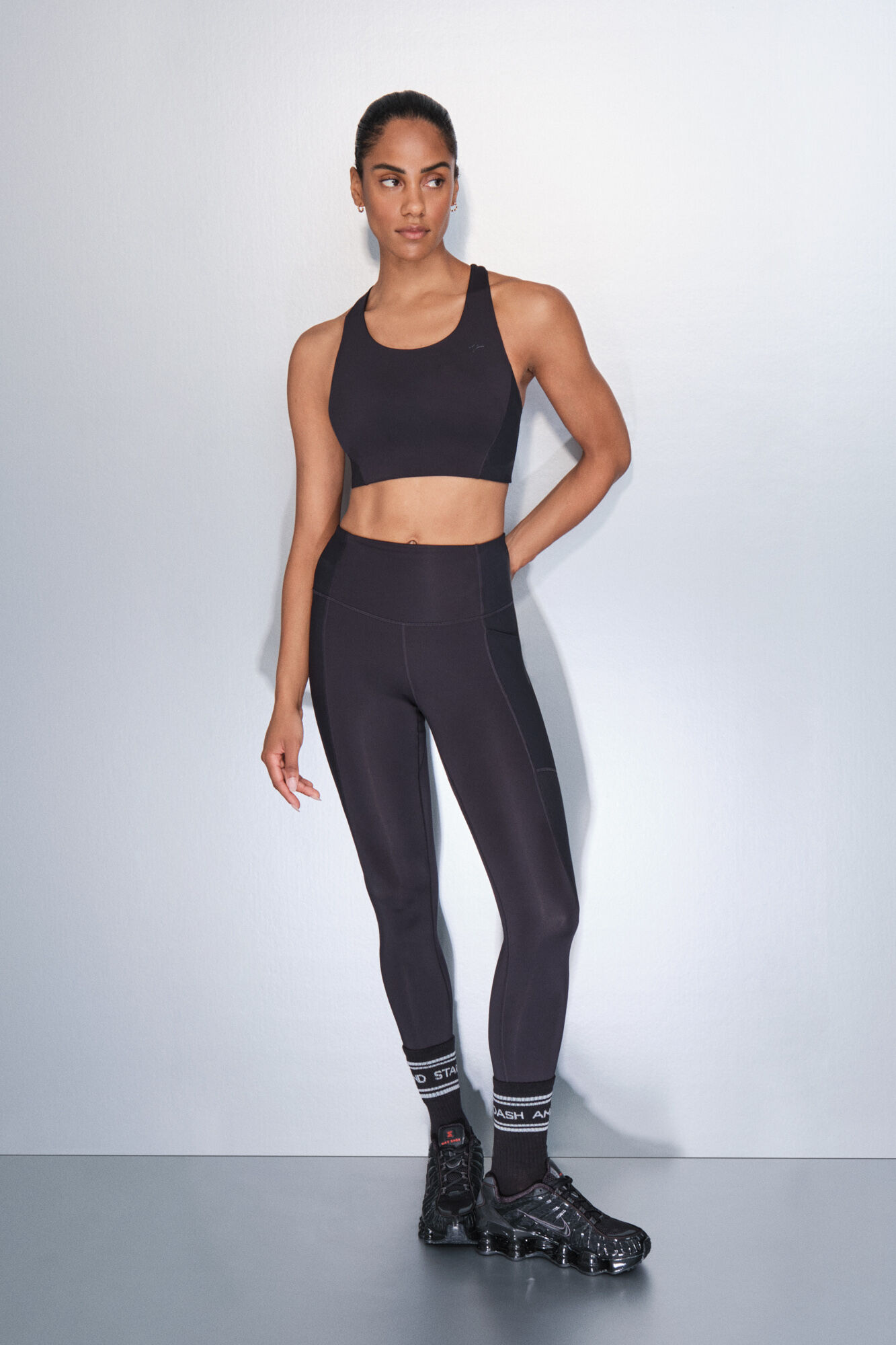 Dash and Stars Sujetador deportivo 4D Stretch negro negro