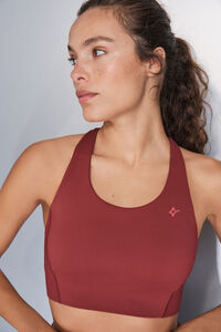 Dash and Stars Sujetador deportivo 4D Stretch granate