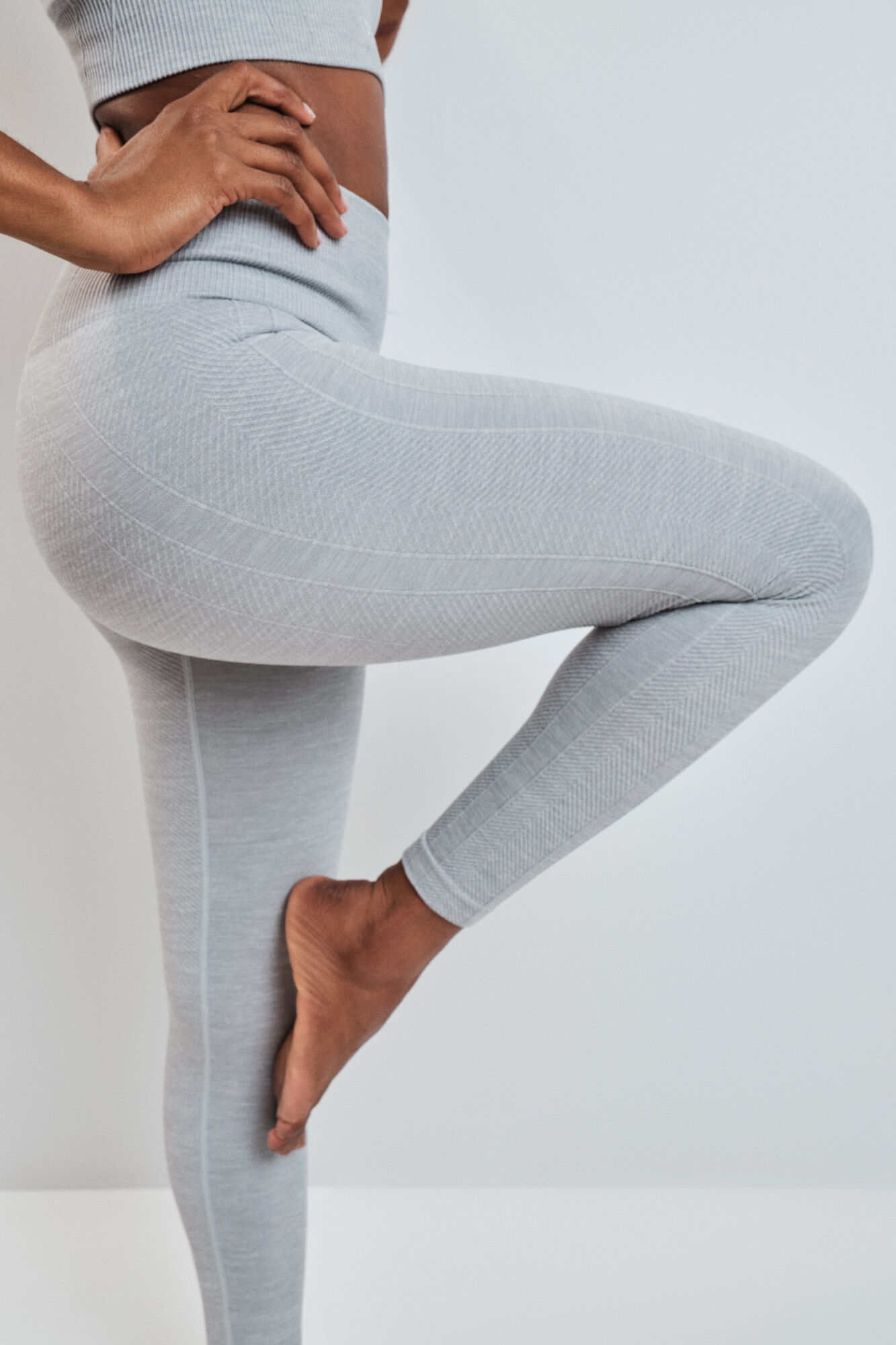 Dash and Stars Grey long leggings SEAMLESS COMFORT grey