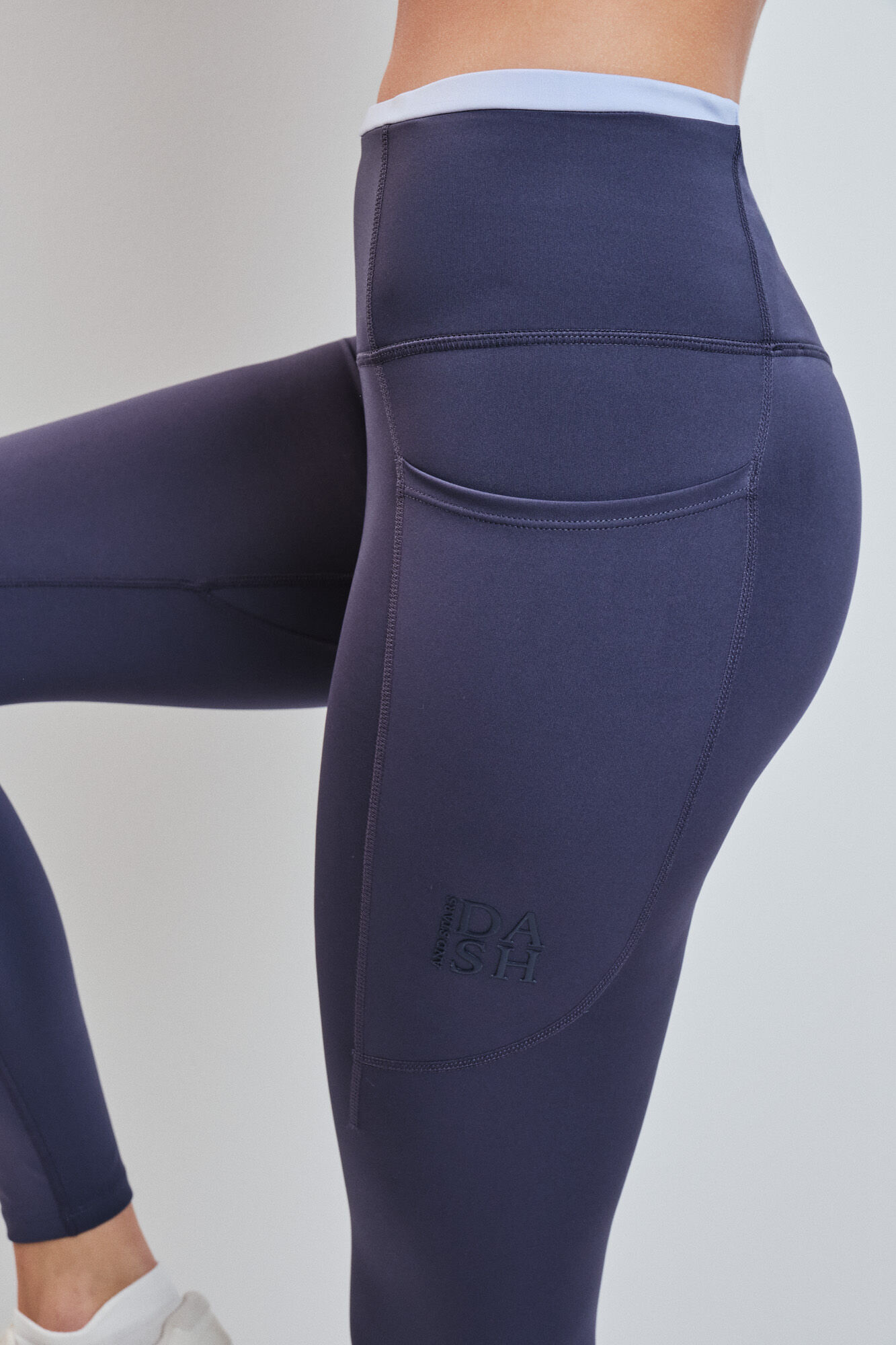 Dash and Stars Legging 4D STRETCH cinzento escuro azul