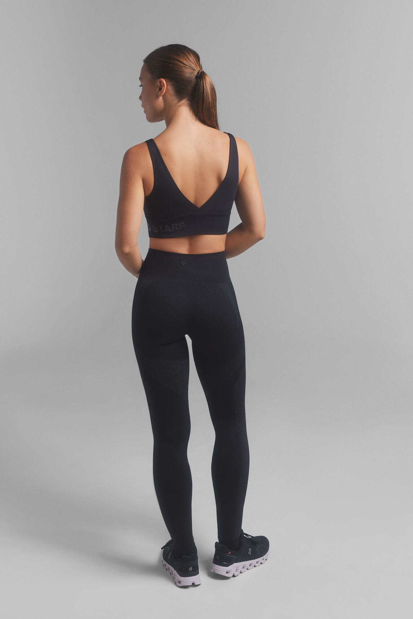 Dash and Stars Black Seamless Fit leggings black