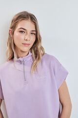 Dash and Stars Sudadera manga corta viscosa suave rosa morado/lila