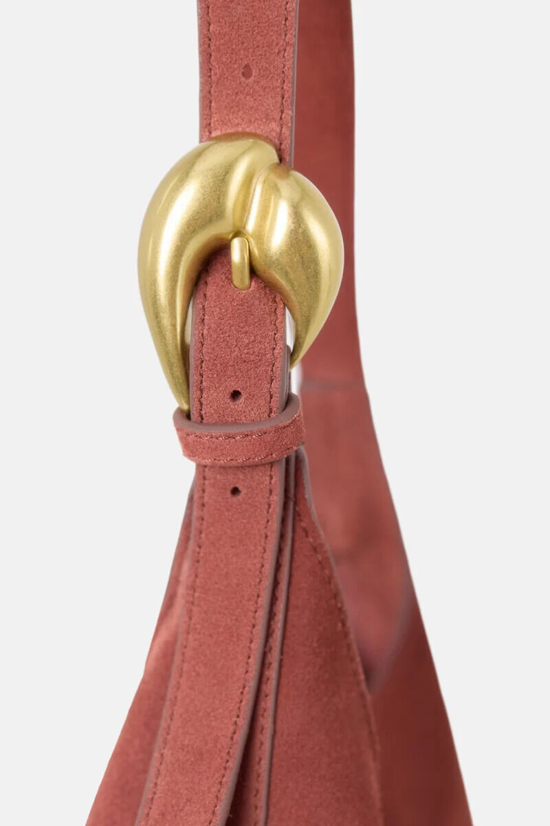 Hoss Intropia Nicole. Bolso hobo de serraje Rosa