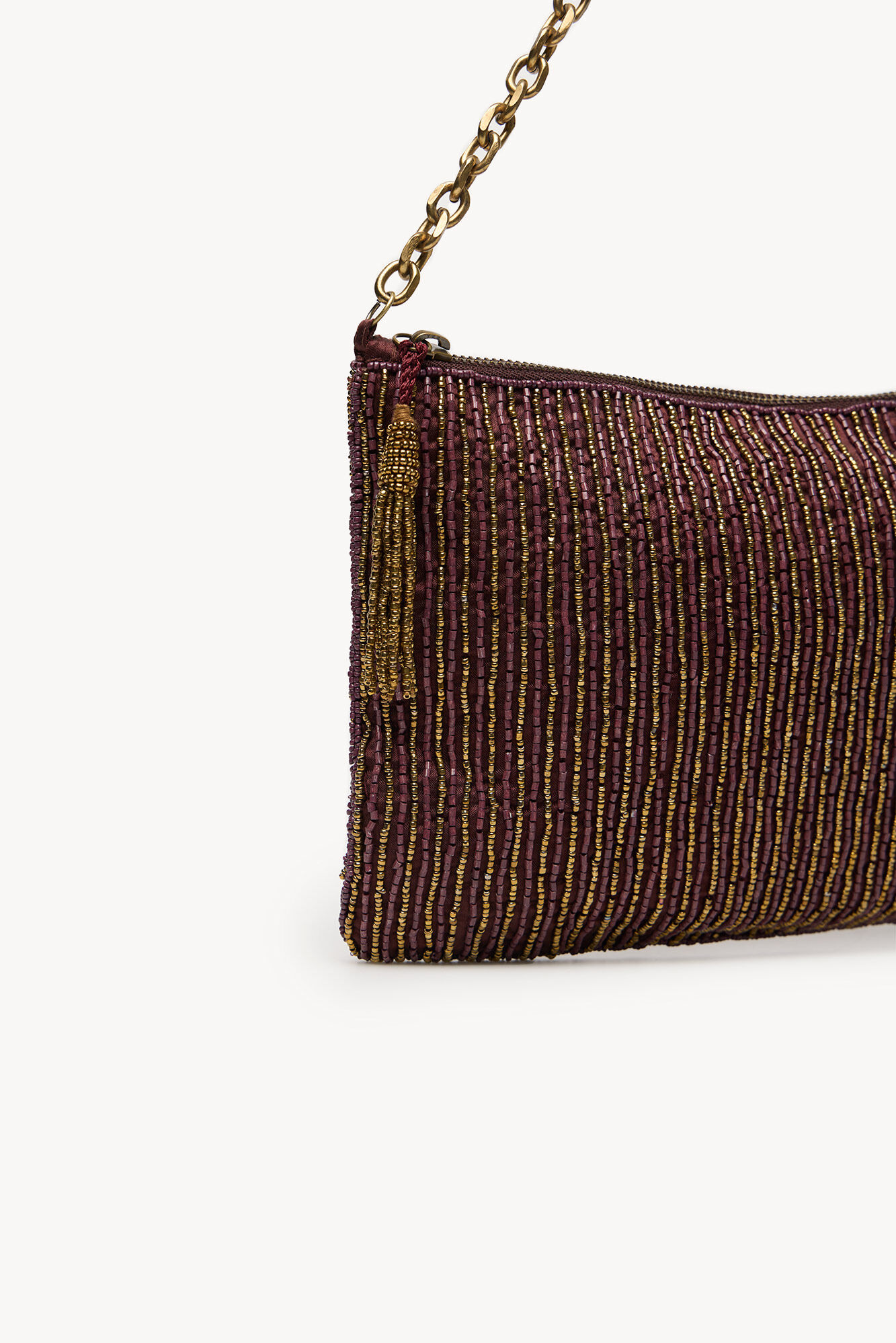 Hoss Intropia Nahia. Beaded bag Burgundy