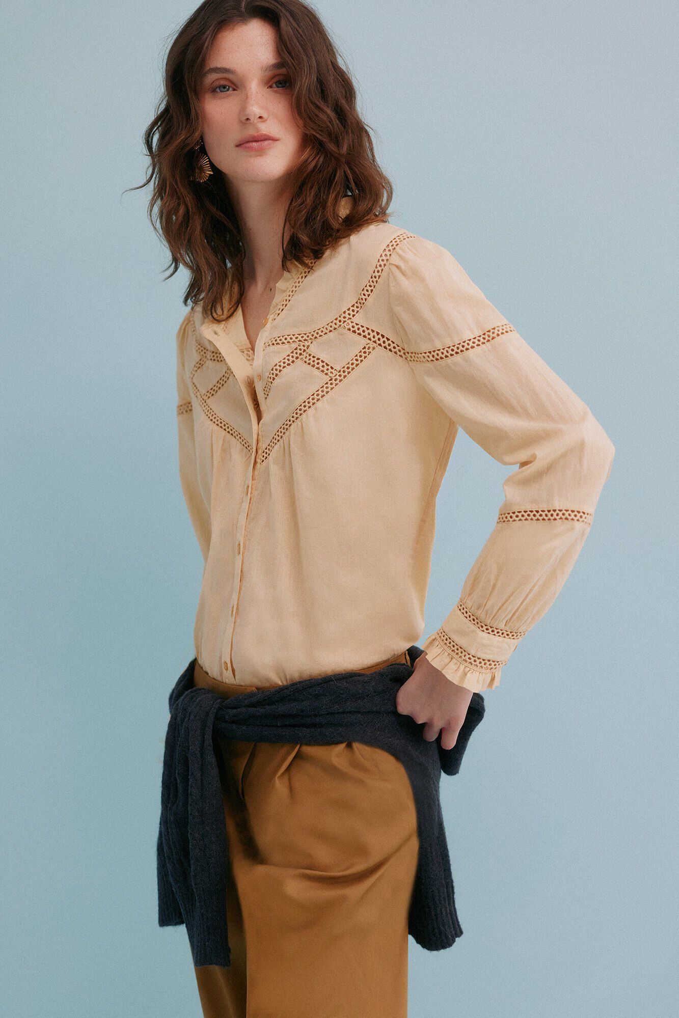 Hoss Intropia Romantic blouse Chiara Yellow