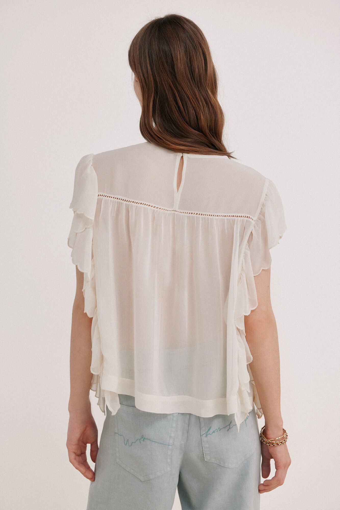 Hoss Intropia Cindy. Romantic blouse Ivory